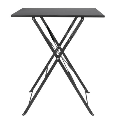 GK989 Bolero vierkante stalen klaptafel zwart 60cm
