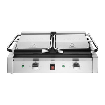 CU605 Buffalo Bistro Dubbele Contactgrill Glad/Glad