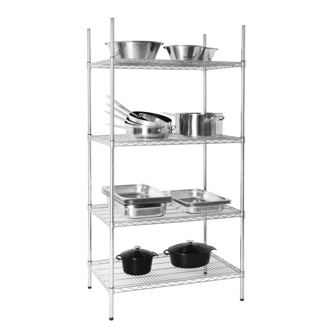 U256 Vogue voorraadrek 4 etages 183(H) x 91,5(B) x 61(D)cm