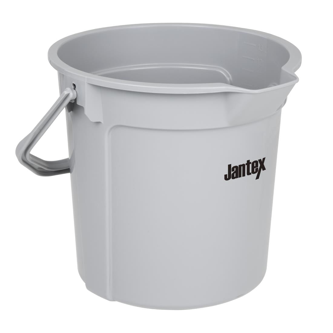 FU589 Jantex Grijze Maatemmer Met Schenktuit 14Ltr
