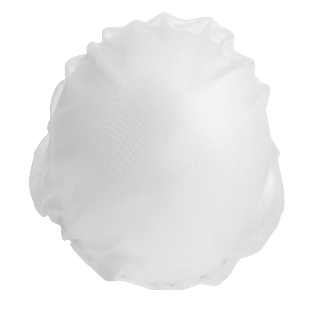 B226 Whites nylon haarnet met klep wit