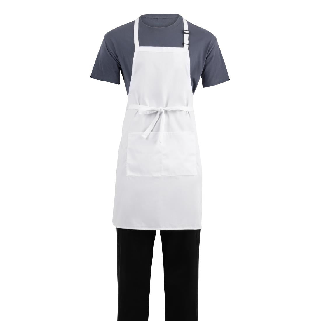 A923 Chef Works halterschort wit