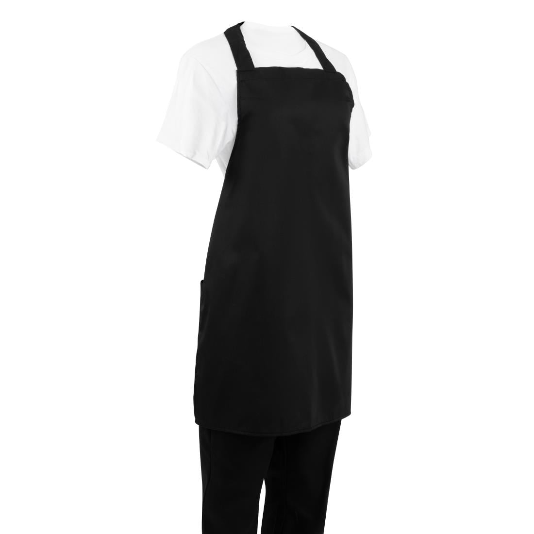 BB475 Nisbets Essentials polykatoen halterschorten zwart (2 stuks)