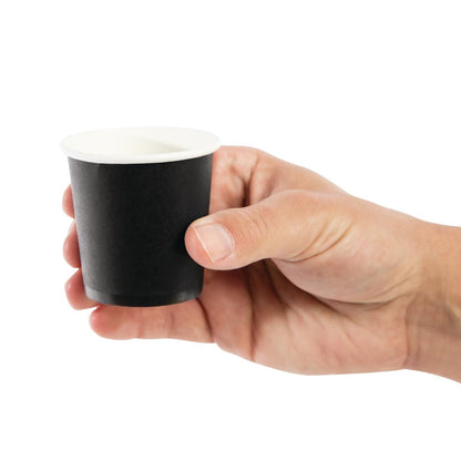 GF019 Fiesta Recyclable disposable espressobekers zwart 12cl (50 stuks)