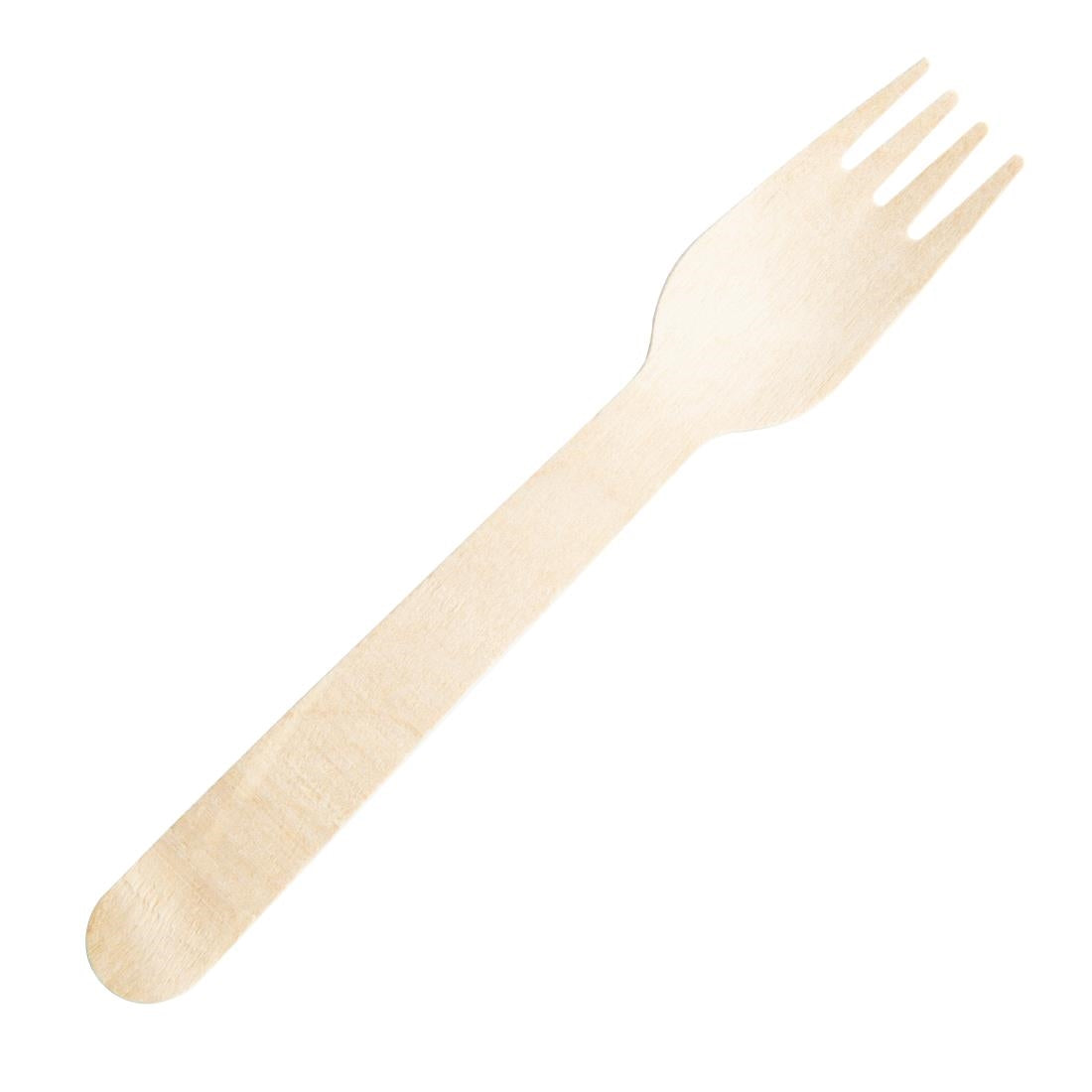 CH083 Fiesta Compostable individueel verpakte houten vorkjes (500 stuks)