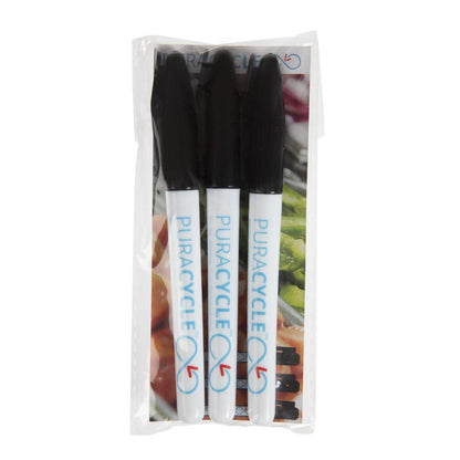 FB284 Puracycle gifvrije permanentmarkers zwart (3 stuks)