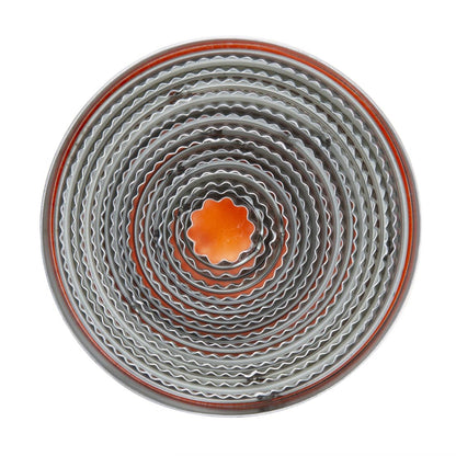 E019 Vogue uitsteekvormen set rond golvend (11 stuks)