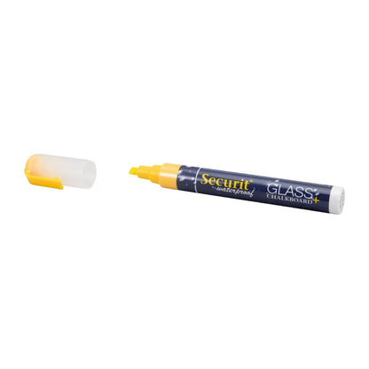 CU772 Securit Waterproof krijtstift (Glas + Krijtbord) in geel met 2-6mm penpunt
