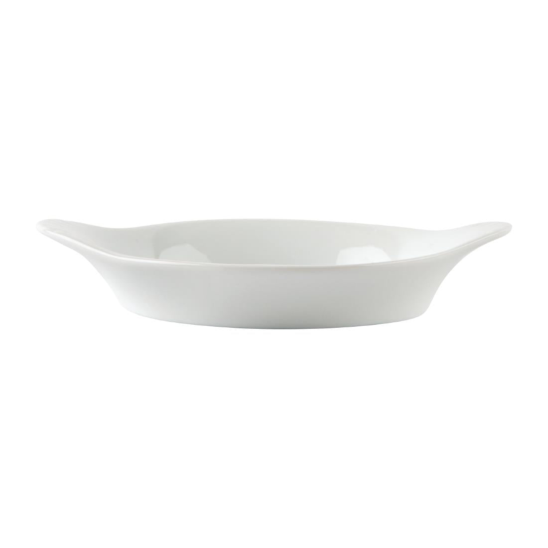 W443 Olympia Whiteware ronde gratineerschalen met handvatten 13cm (6 stuks)
