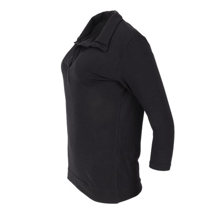 B038-S Uniform Works dames T-shirt met V-hals zwart S