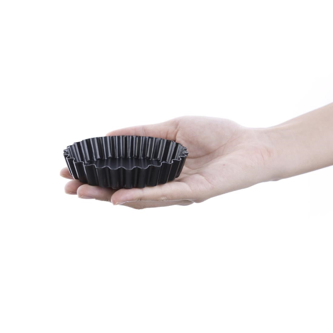CW991 Vogue mini anti-kleef quichevormen met losse bodem 10cm (3 stuks)