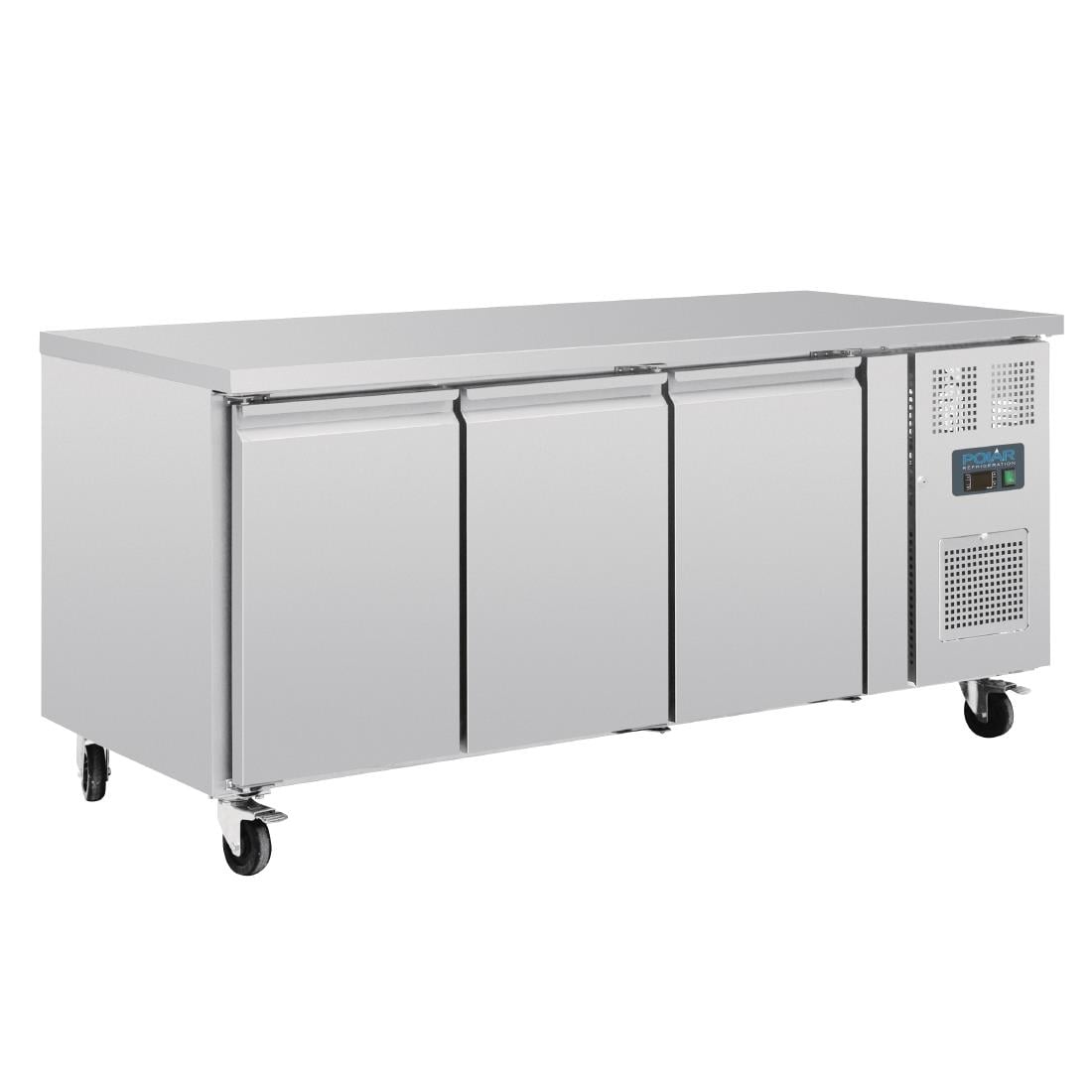 UA084 Polar U-serie 3-deurs counter met euronorm opslag 634Ltr