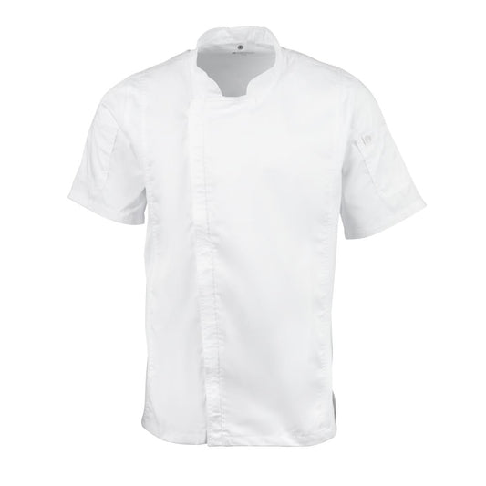 B471-S Chef Works Springfield unisex koksbuis met rits wit S