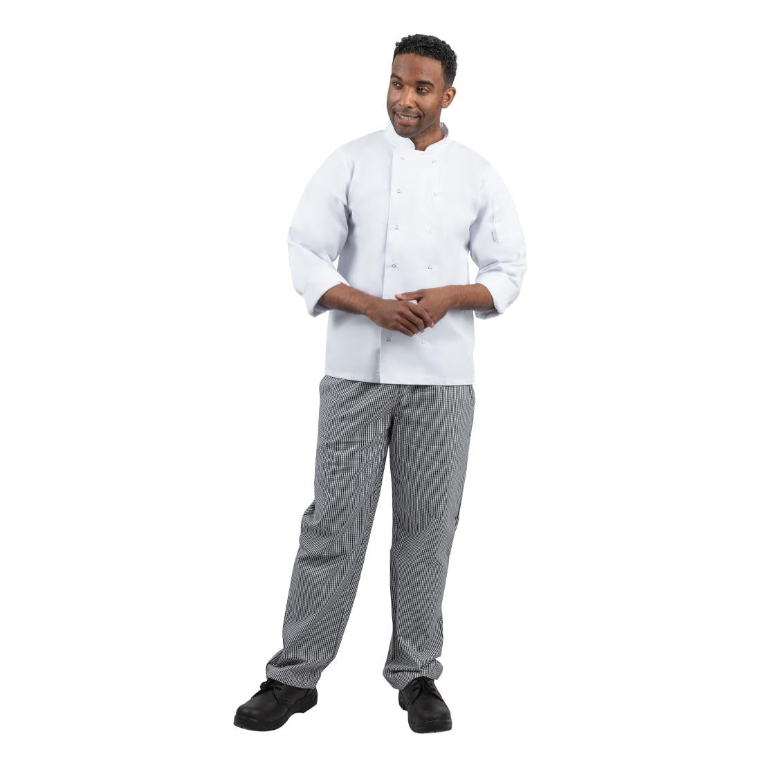 DL712-XXL Whites Vegas unisex koksbroek zwart-wit geruit XXL