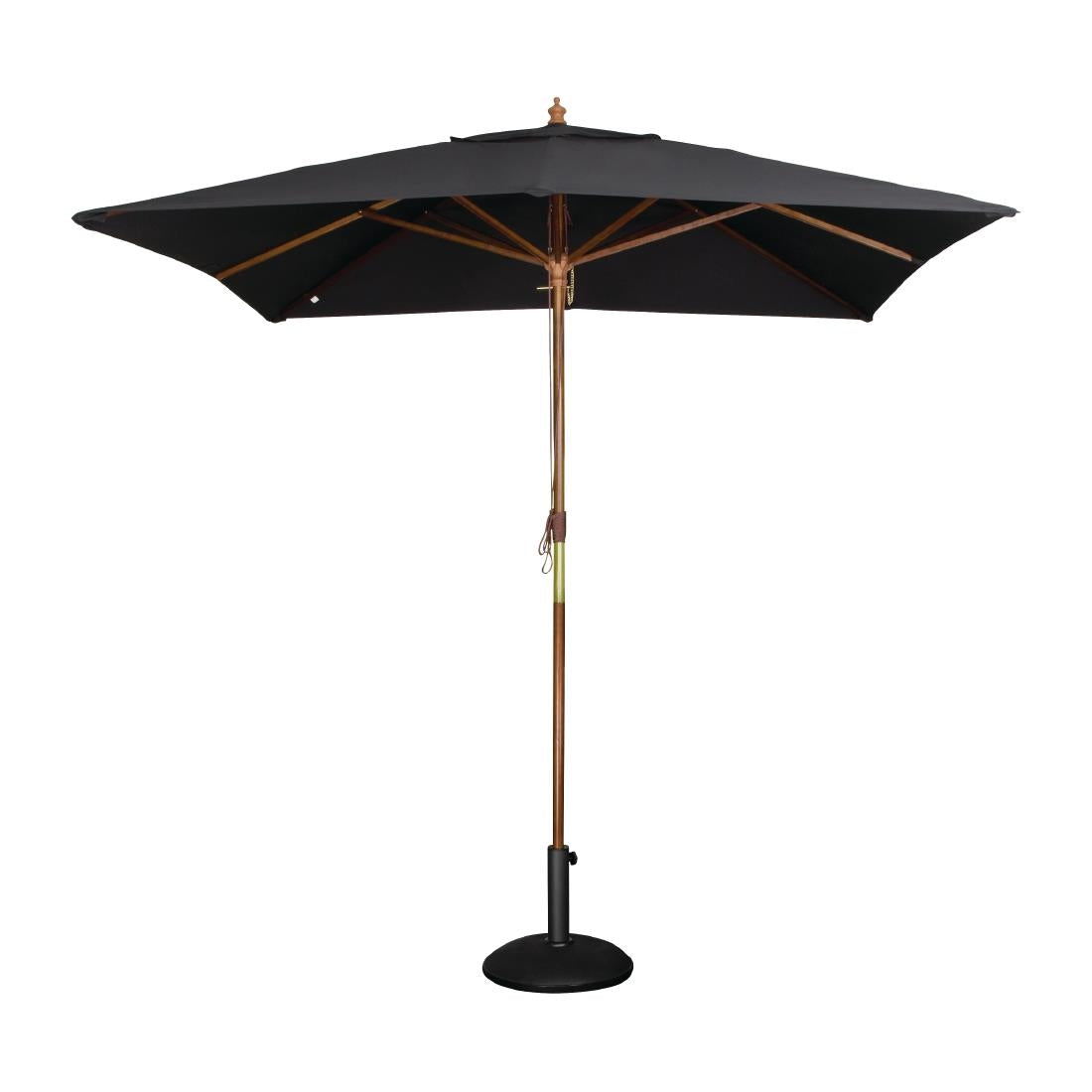 GH990 Bolero vierkante zwarte parasol 2,5 meter