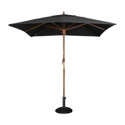 GH990 Bolero vierkante zwarte parasol 2,5 meter