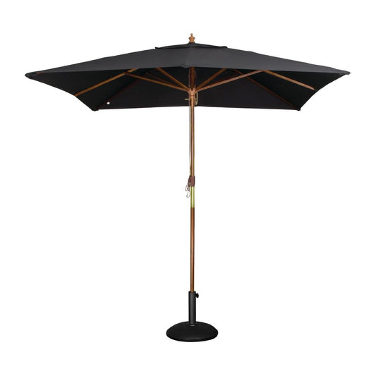GH990 Bolero vierkante zwarte parasol 2,5 meter