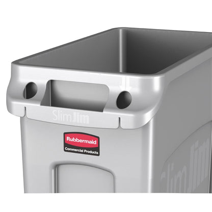 F649 Rubbermaid Slim Jim container met luchtsleuven 87Ltr