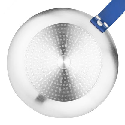 HT972 Hygiplas Aluminium Anti-aanbak Teflon Platinum Plus Koekenpan met Blauwe Handgreep 28cm
