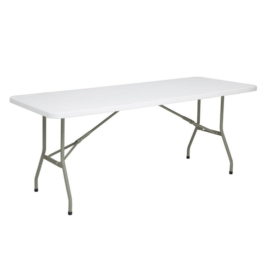 UU579 Bolero Opvouwbare Rechthoekige Tafel 6ft Wit