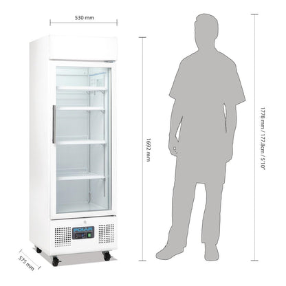 DM075 Polar G-serie display koeling 218L wit