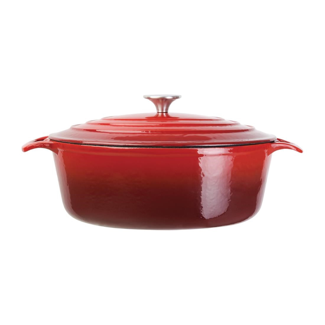 GH314 Vogue ovale inductie braadpan rood 6Ltr