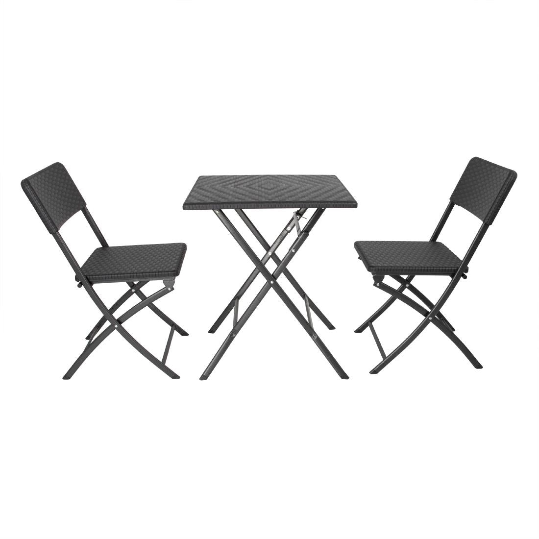 GR772 Bolero Vierkante Inklapbare Tafel Zwart 620mm