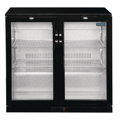 GL002 Polar G-serie 2-deurs barkoeling met klapdeuren zwart 208L