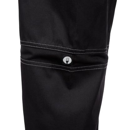 B187-L Chef Works Cool Vent uniseks baggy koksbroek zwart L