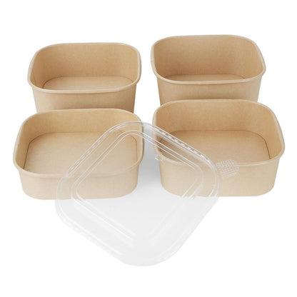 HW019 Fiesta Recycleerbare Pet Deksel Voor Vierkante Containerbodems (300 stuks)