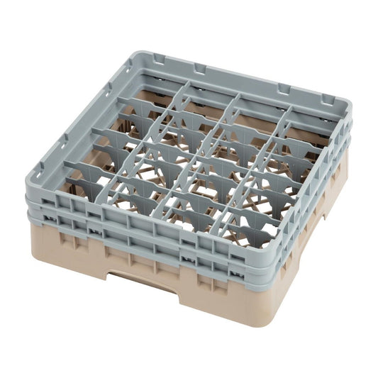 DW551 Cambro Camrack vaatwaskorf met 16 compartimenten max. glashoogte 13,3cm