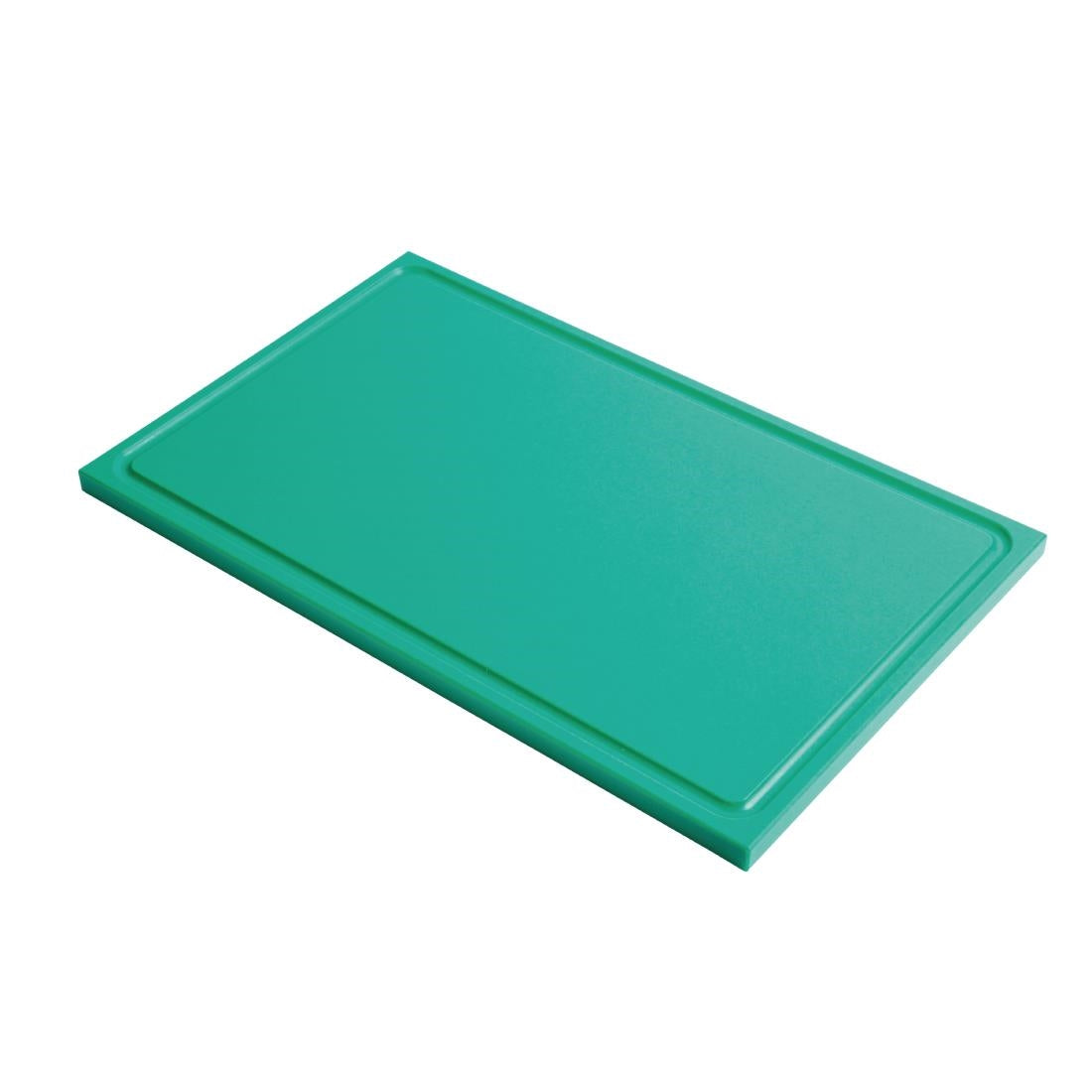 GN335 Gastro M GN1/1 HDPE snijplank met sapgeul groen