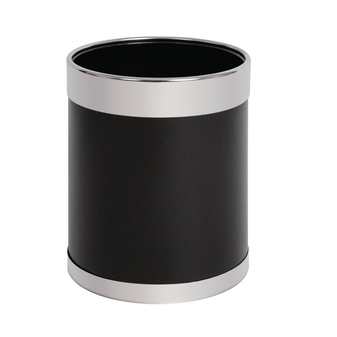 Y805 Bolero prullenbak zwart met zilveren rand 10,2Ltr