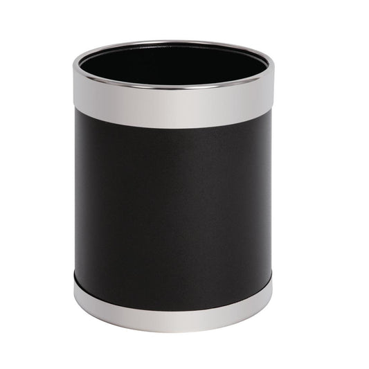 Y805 Bolero prullenbak zwart met zilveren rand 10,2Ltr