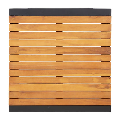 DS155 Bolero vierkante bartafel gepoedercoat staal en acaciahout 600mm