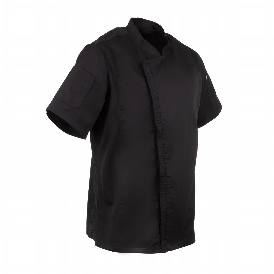 B472-XL Chef Works Springfield unisex koksbuis met rits zwart XL