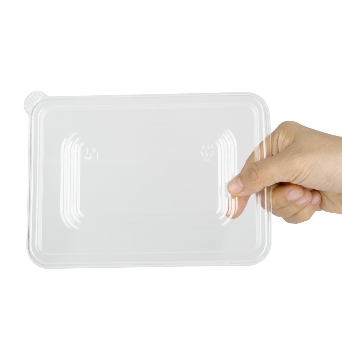 HW038 Fiesta Recycleerbare Deksels Voor Bagasse-Containers (100 stuks)