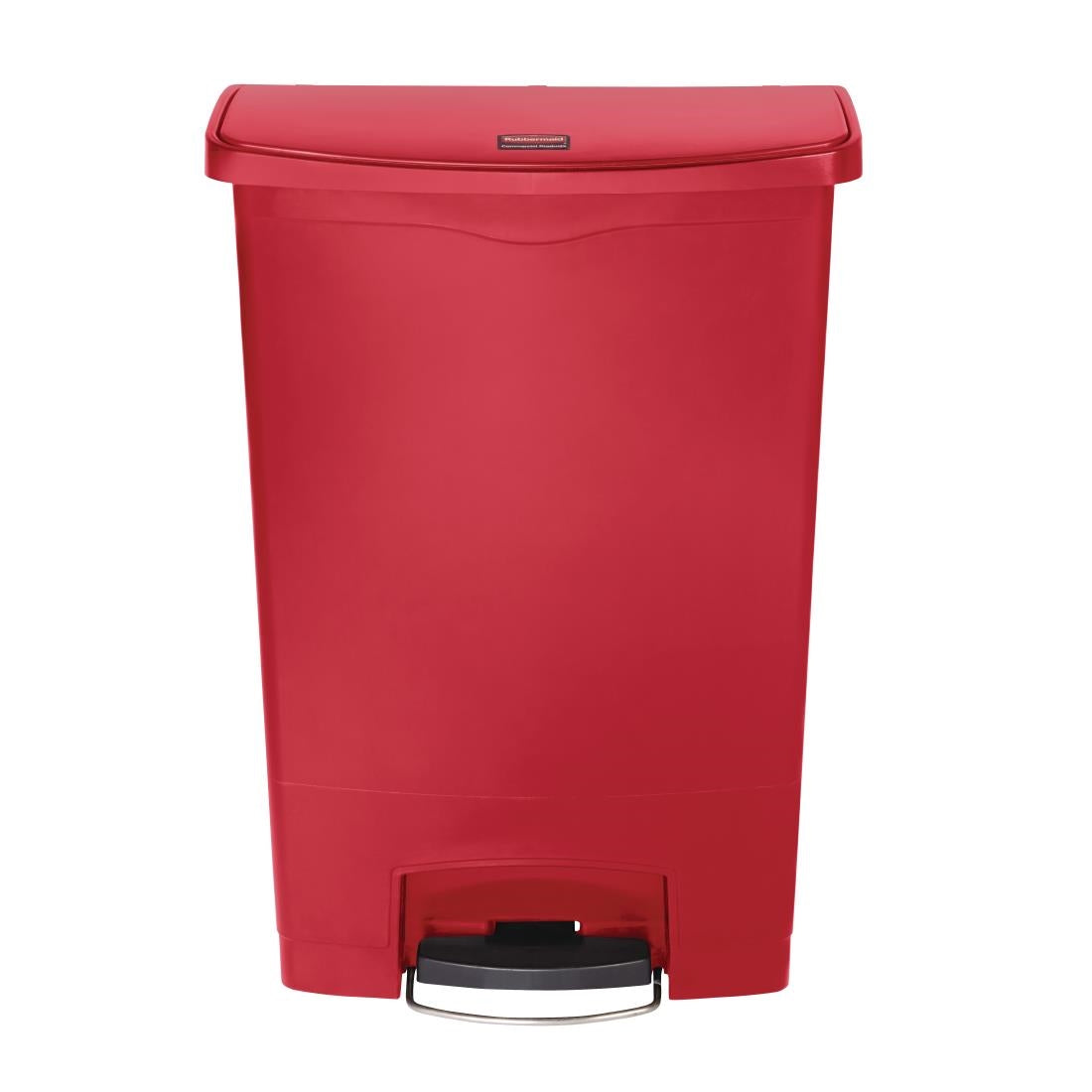 GL038 Rubbermaid Slim Jim Front Step pedaalemmer 90Ltr rood