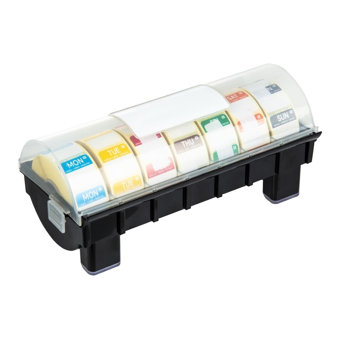 GH473 Hygiplas 2,5cm dispenser inclusief 7 rollen voedseletiketten daglabels