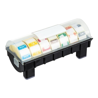 GH473 Hygiplas 2,5cm dispenser inclusief 7 rollen voedseletiketten daglabels