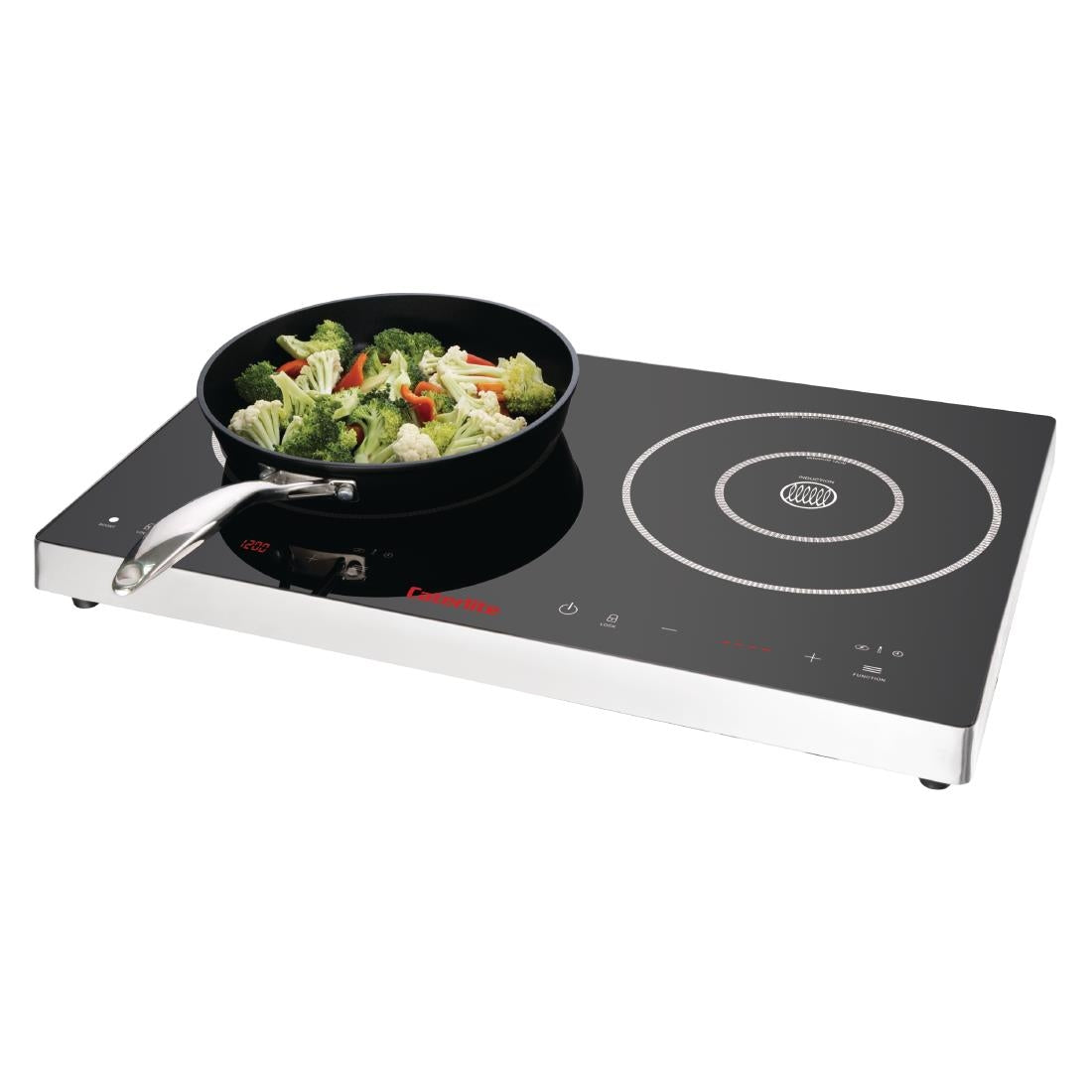 DF824 Caterlite dubbele inductiekookplaat met touchbediening 3000W