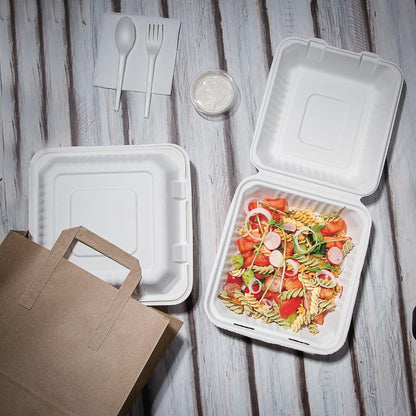 FC527 Fiesta Compostable composteerbare bagasse voedseldozen 236mm (200 stuks)