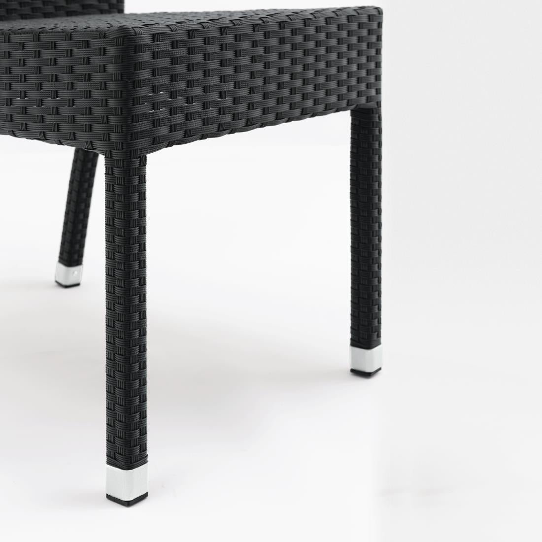 CF159 Bolero polyrotan stoelen antraciet (4 stuks)