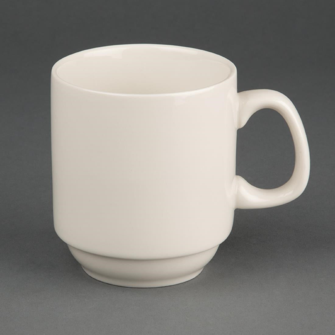 U832 Olympia Ivory stapelbare mok 285ml (12 stuks)