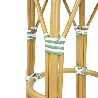 HZ142 Bolero Parijse Stijl PE Rattan Barkrukken Licht Groen (2 Stuks)