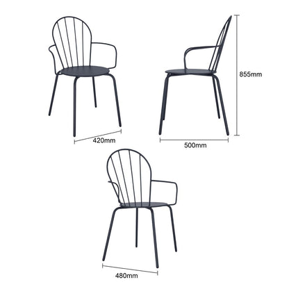 HZ358 Bolero Adeline Armstoelen Leisteenblauw (4 stuks)