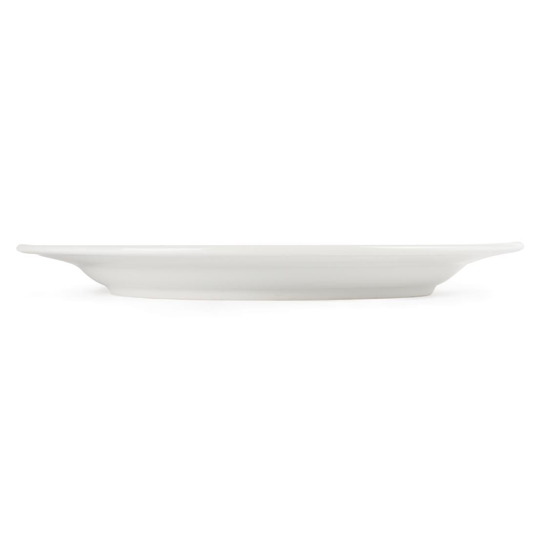 CB482 Olympia Whiteware Witte Borden Met Brede Rand 28cm (6 Stuks)