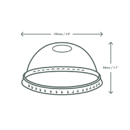 GH016 Vegware bolle deksels voor composteerbare frisdrankbekers 34cl en 45,5cl (1000 stuks)