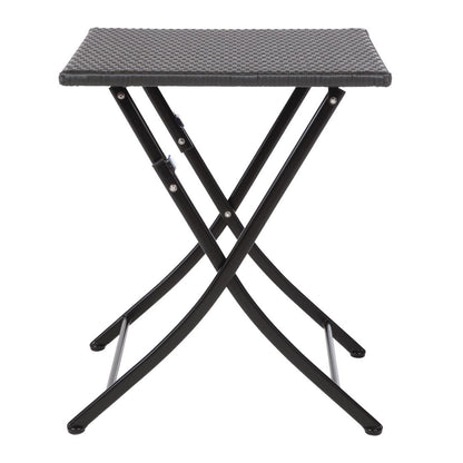 GL302 Bolero vierkante polyrotan klaptafel zwart 60cm
