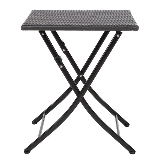 GL302 Bolero vierkante polyrotan klaptafel zwart 60cm